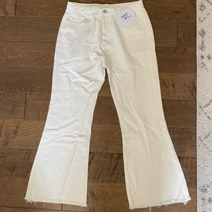 White bootcut jeans